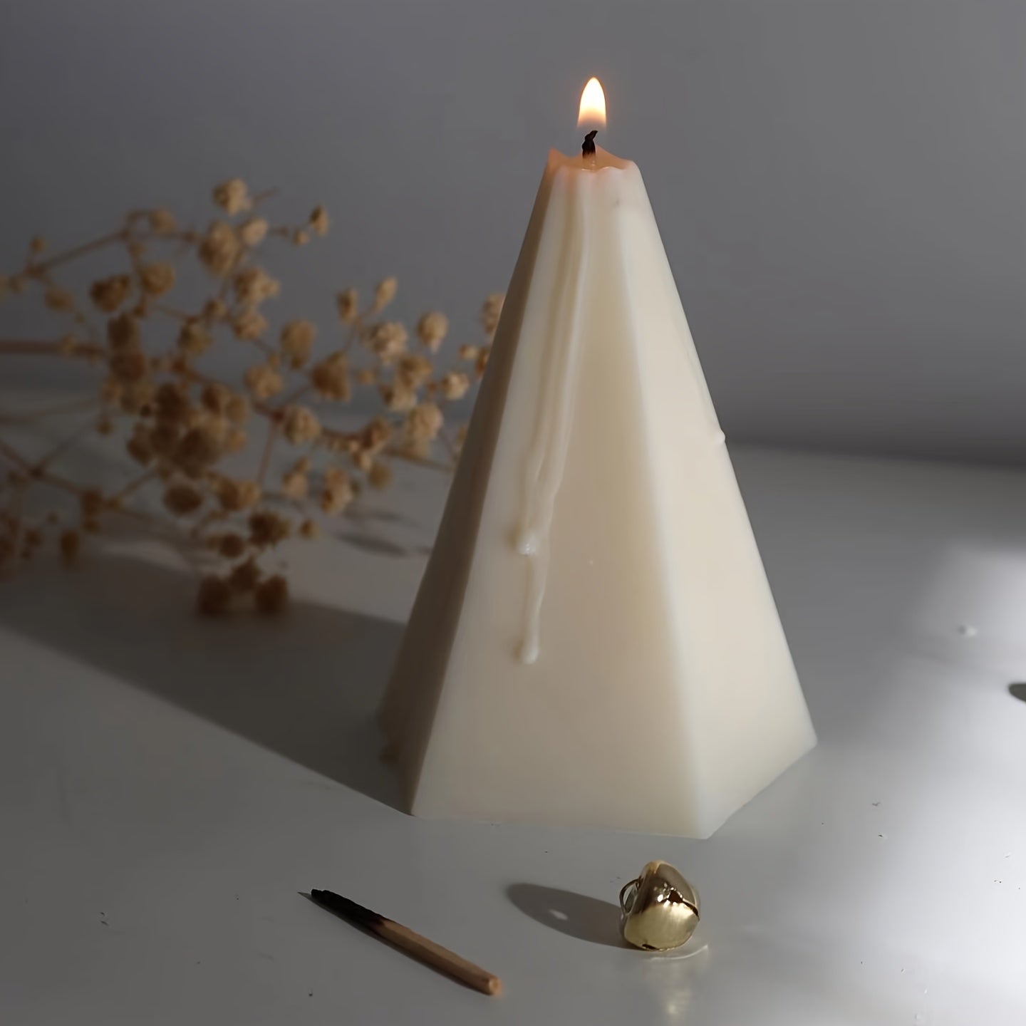 1pc Pentagonal Cone Candle Silicone Molds