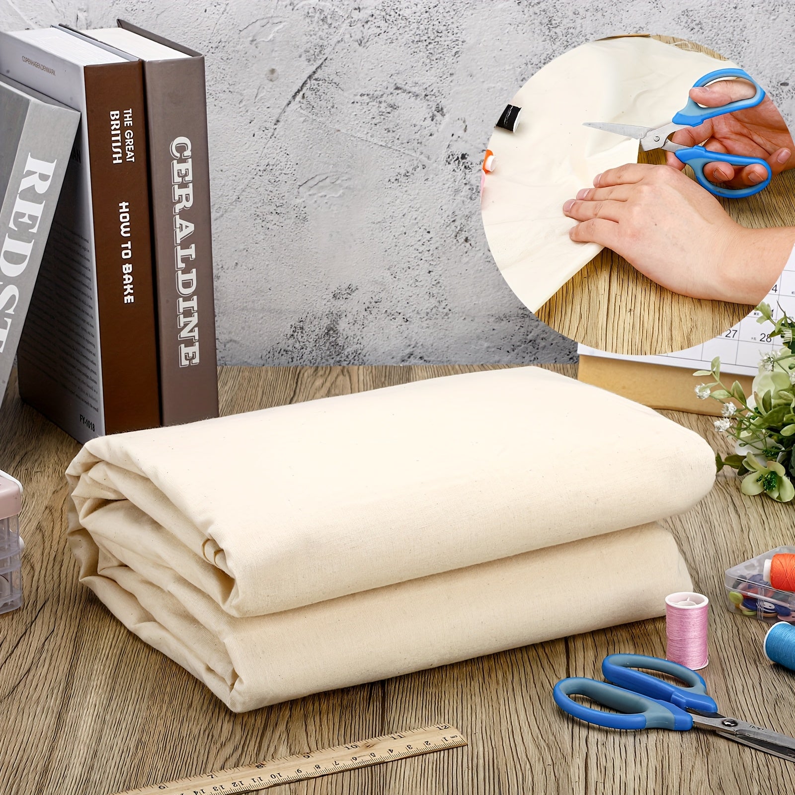 10 Yards Muslin Unbleached Natural Fabric