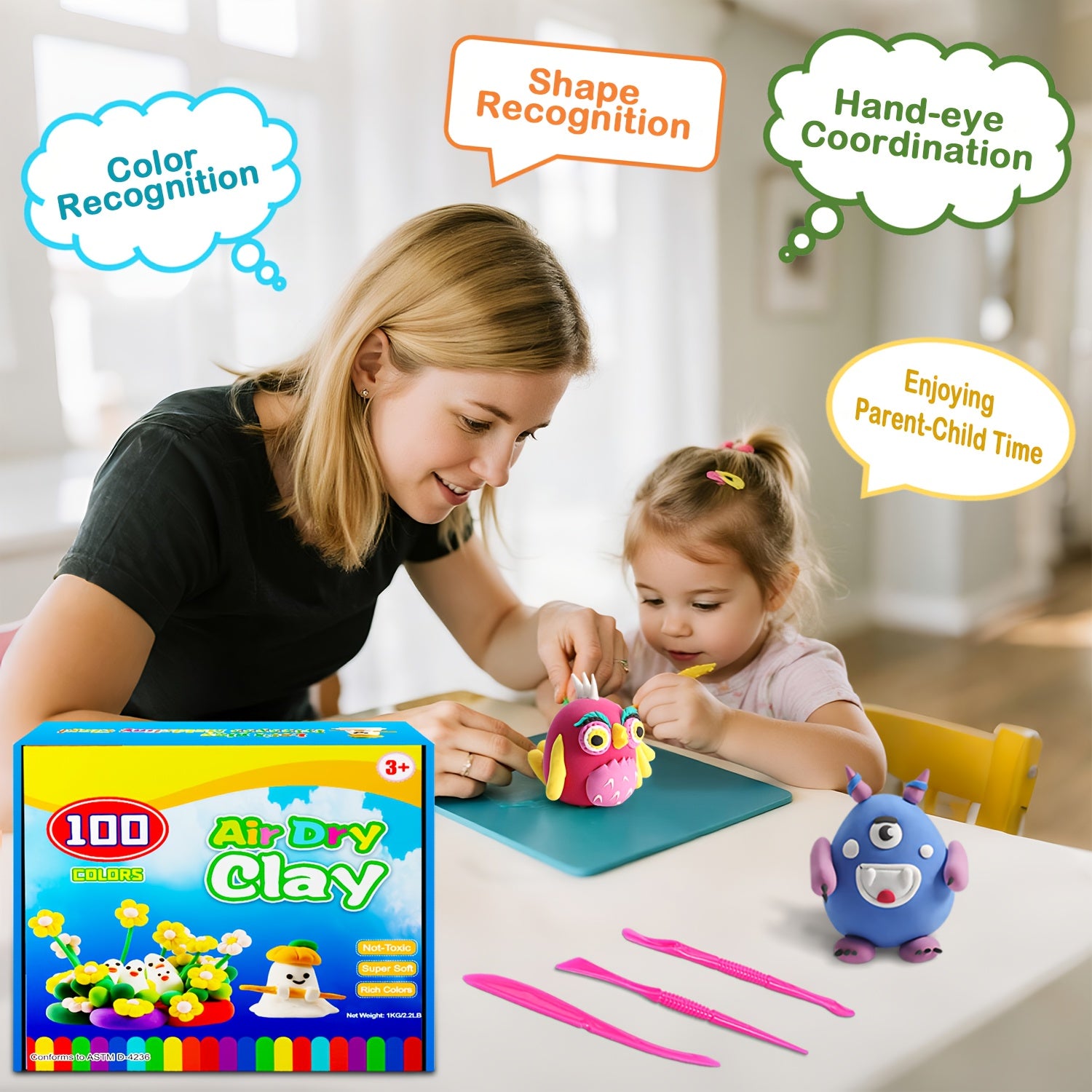 100 Colors Air Dry Clay