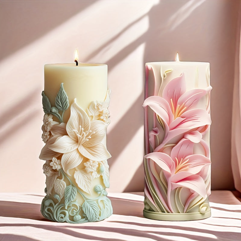 2pcs Lily Flower Silicone Mold Set