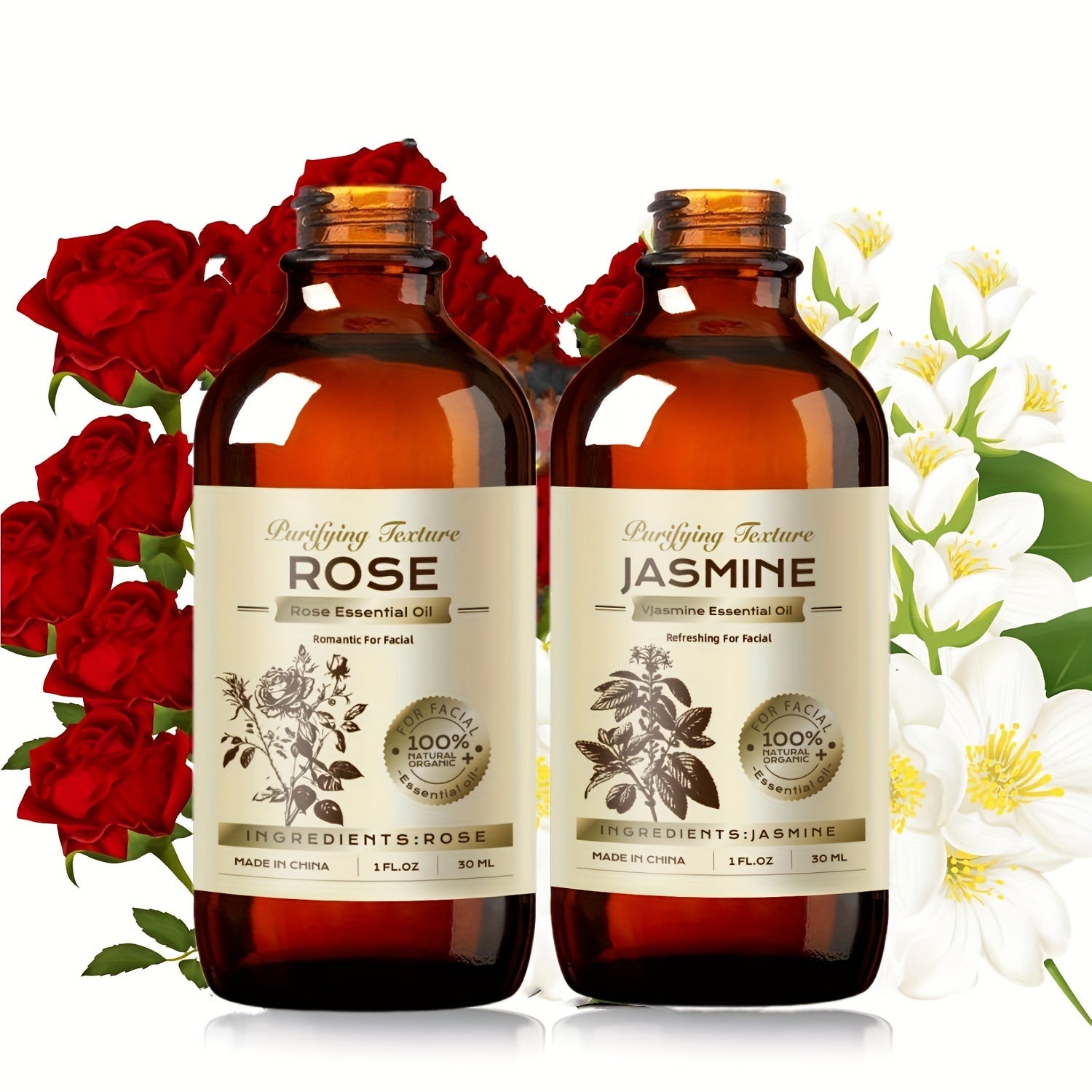 Rose and Jasmine Essential Oils