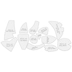 13pcs Fox Sewing Templates