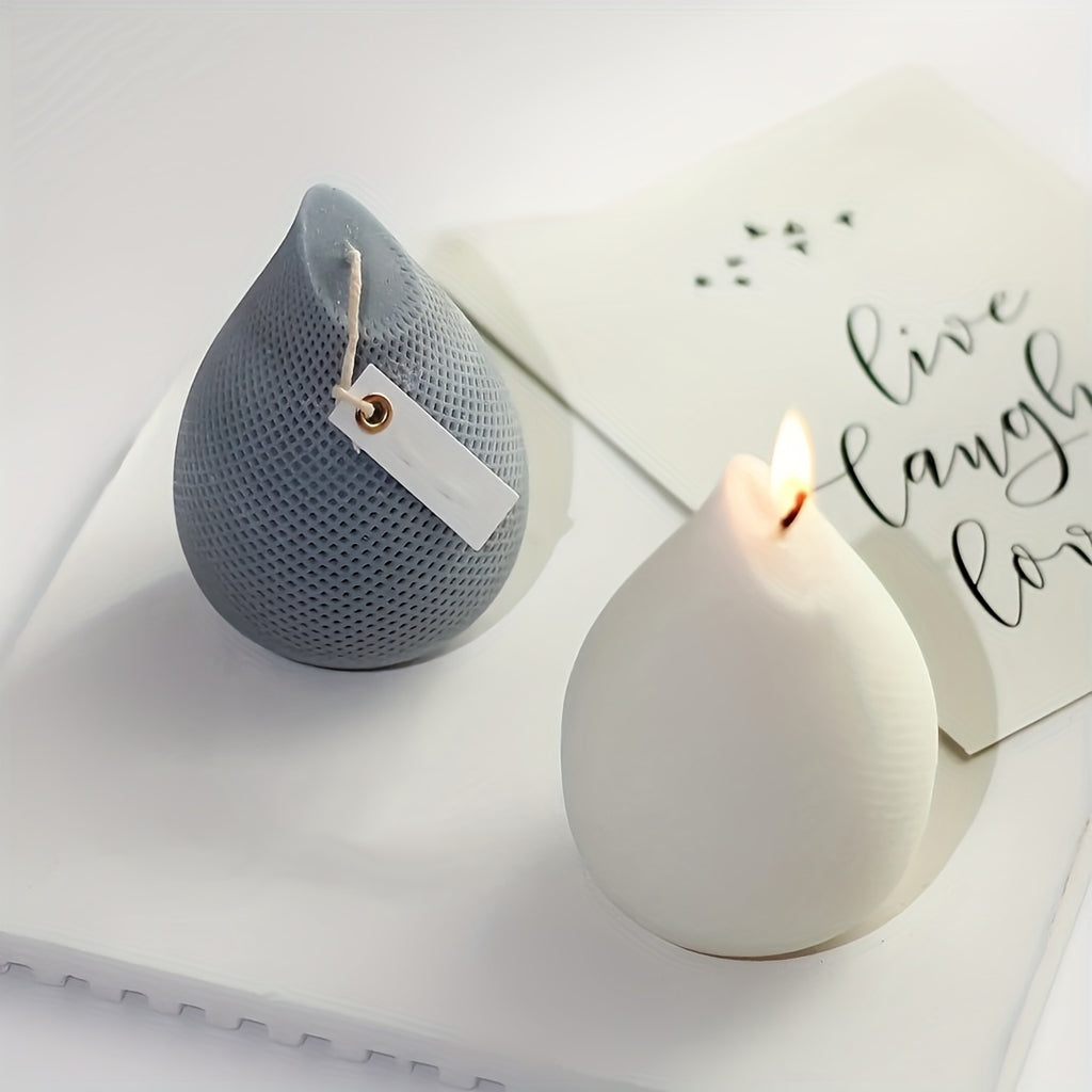 1pc Water Drop Candle Making Silicone Mold DIY Creative Geometric Shape Candle Making Handmade Resin Clay Plaster Ornament Silicone Molds Gift Art Crafts Home Decorations