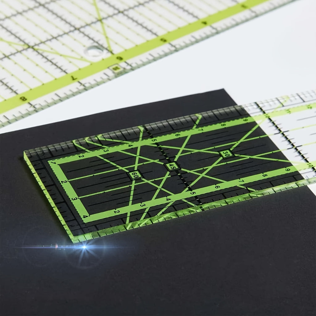 12, 5/9, 5/6/4, 5 Inch Acrylic Square Quilting Ruler