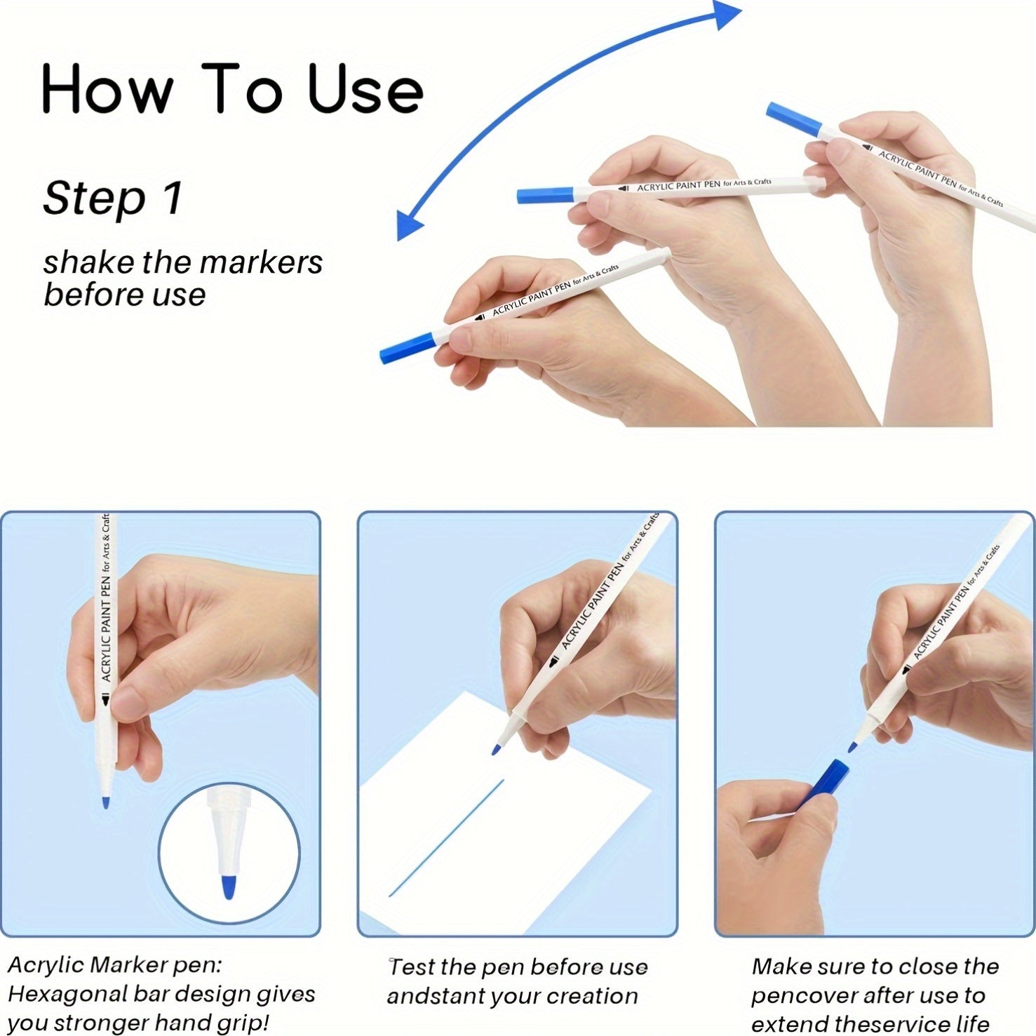 TBC The Best Crafts Acrylic Paint Pen - 60 Color