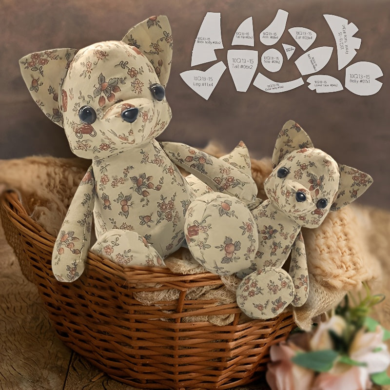 13pcs Fox Sewing Templates