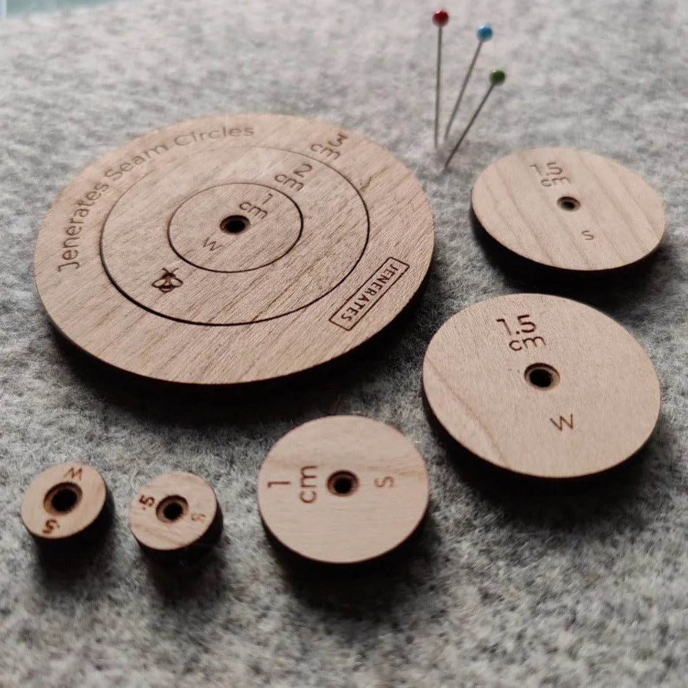 Wooden Circle Quilting Template Toos Set